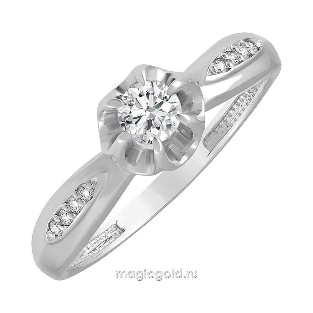 Серебряное кольцо с фианитом № 171363
