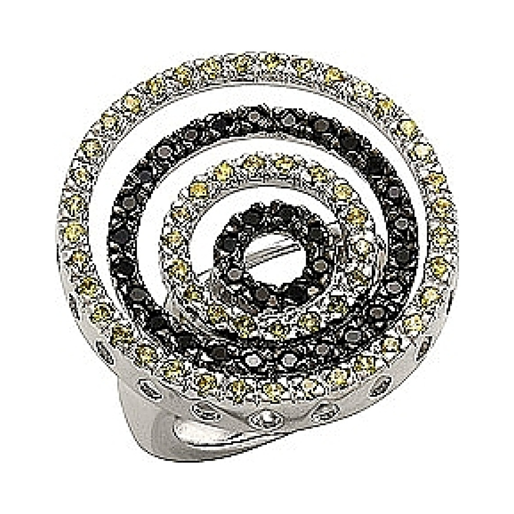 Серебряное кольцо с фианитом № 80557