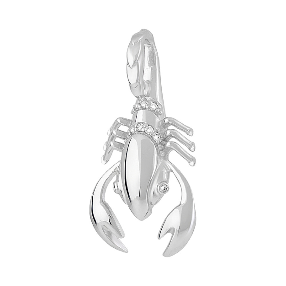 Серебряная подвеска с фианитом № 129250
