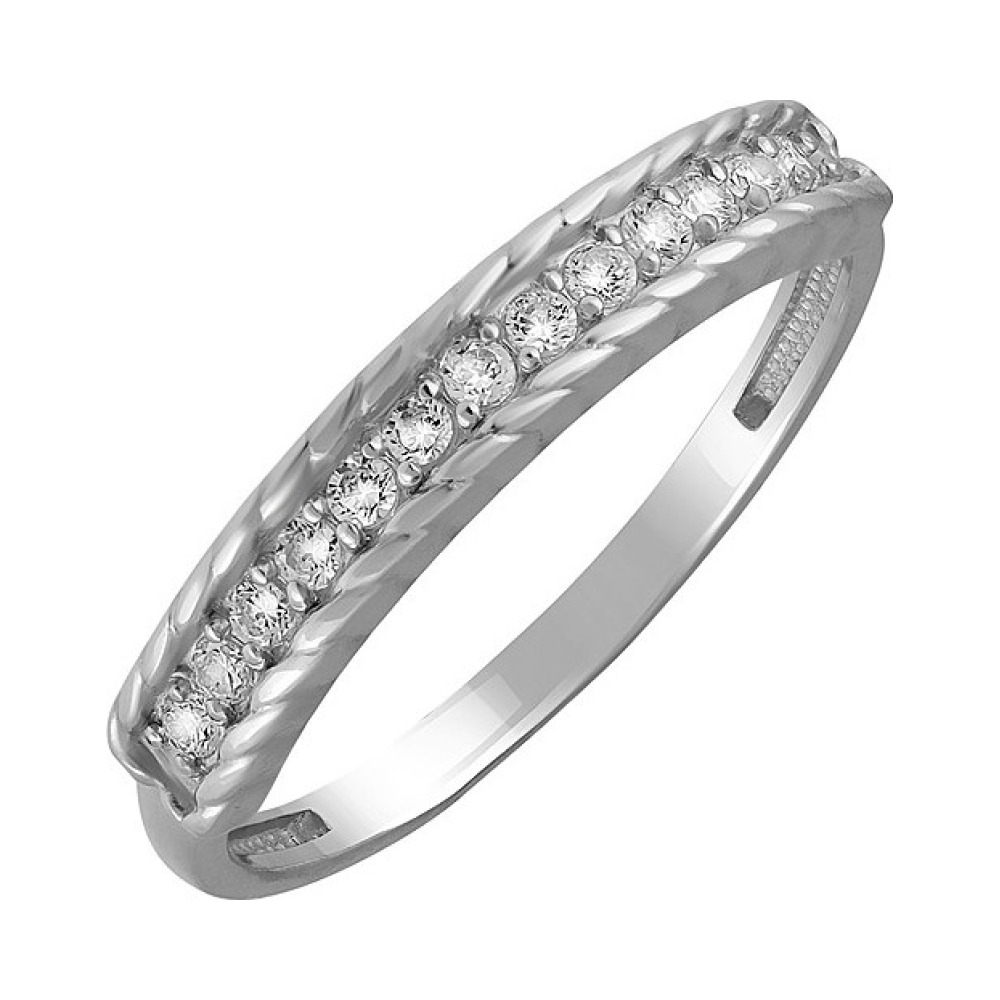Серебряное кольцо с фианитом № 132944