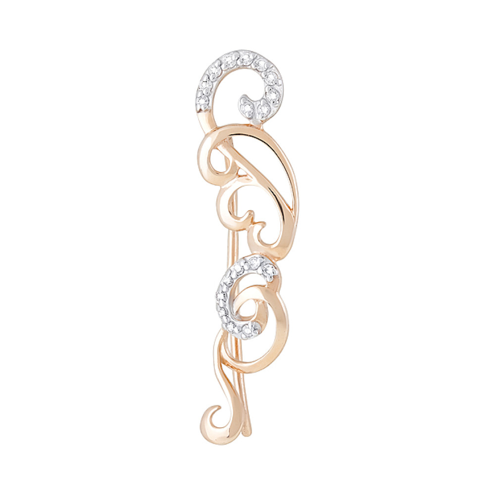 Серьга с фианитами № 122264