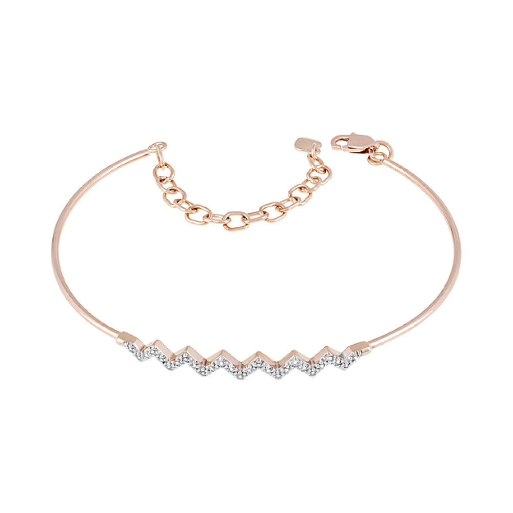 Золотой браслет с фианитами № 128914