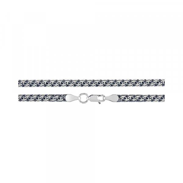 Серебряная цепь гарибальди черн. № 128179