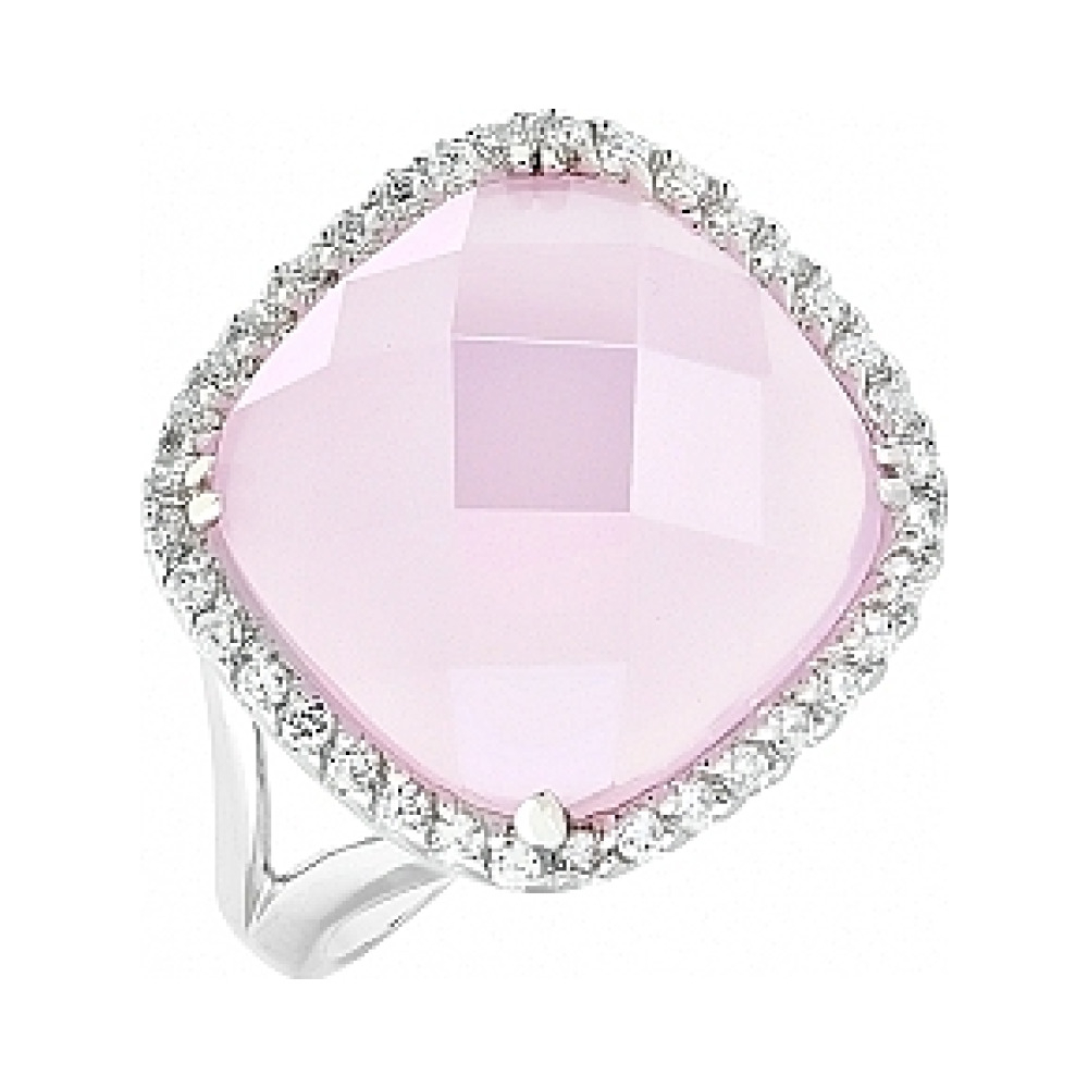 Серебряное кольцо с фианитом № 114283