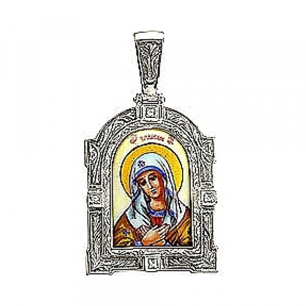 Икона с бриллиантом и эмалью № 61941