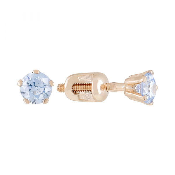 Пуссеты с фианитом № 122182