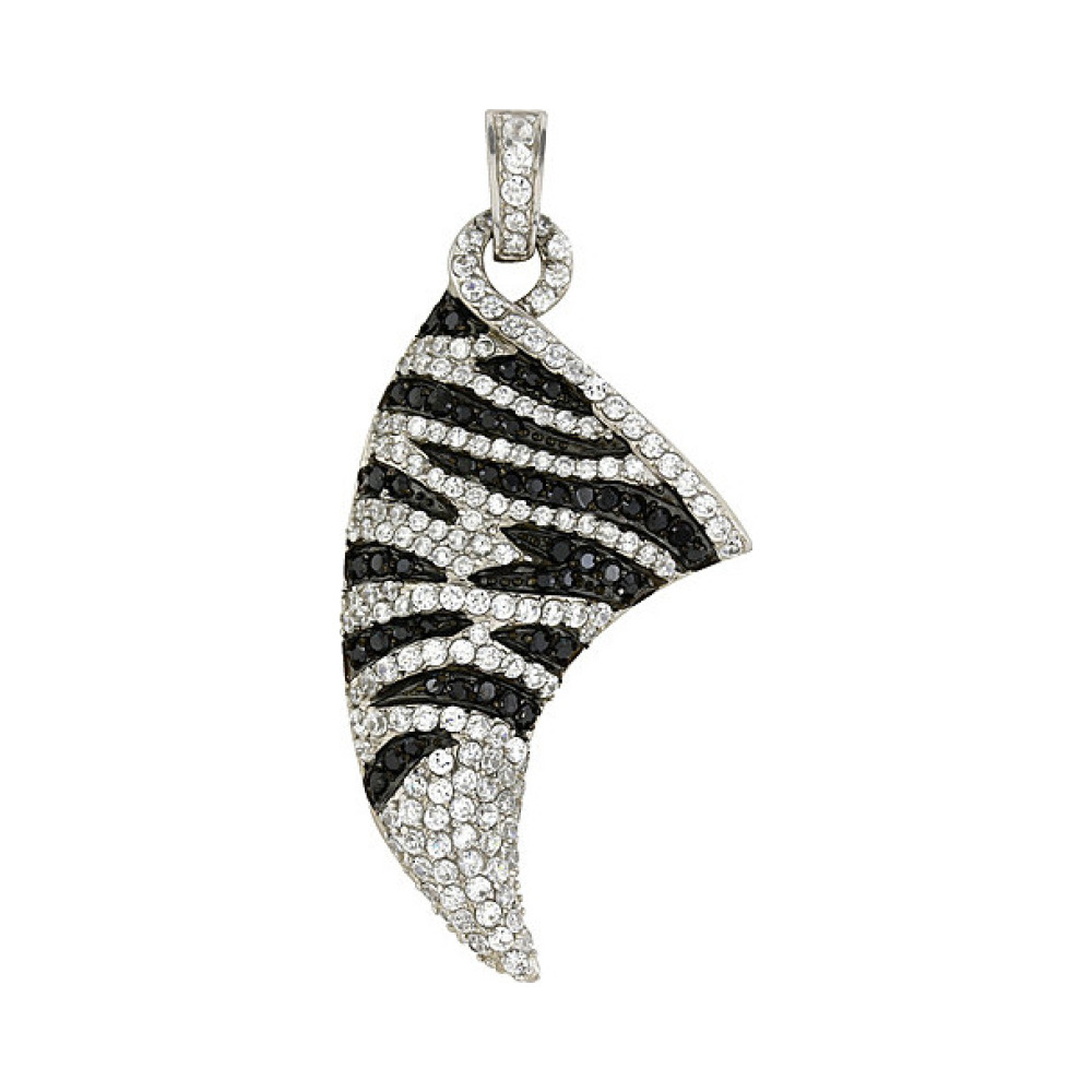 Серебряная подвеска с фианитом № 82607