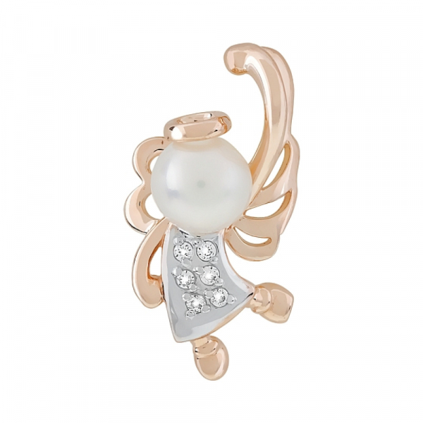 Золотая подвеска с жемчугом № 116918