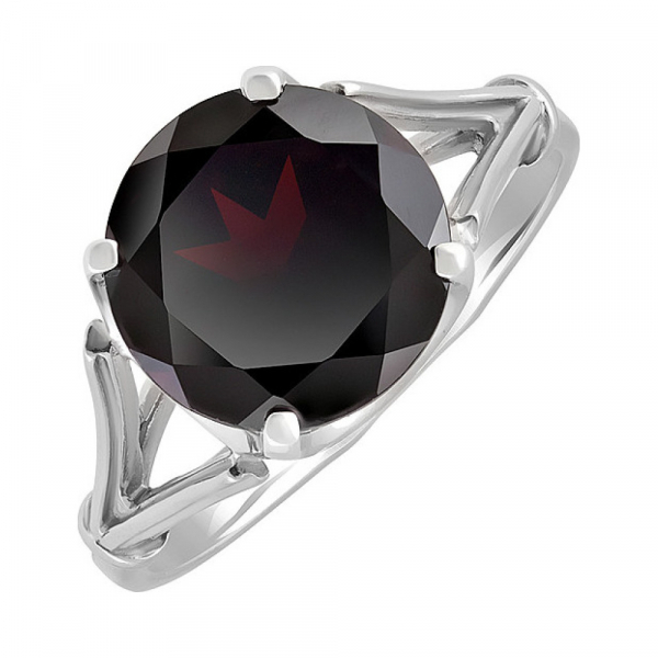 Серебряное кольцо с гранатом № 132044