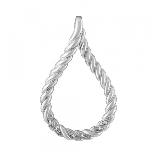 Серебряная подвеска с фианитом № 133021