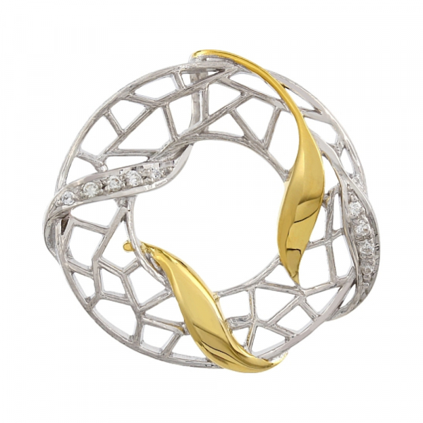 Серебряная подвеска с фианитами № 106200