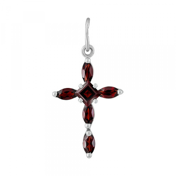 Серебряная подвеска с гранатом № 132820