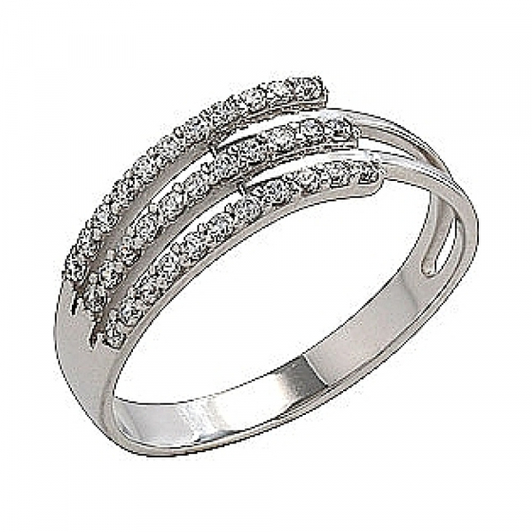 Золотое кольцо с фианитом № 74201