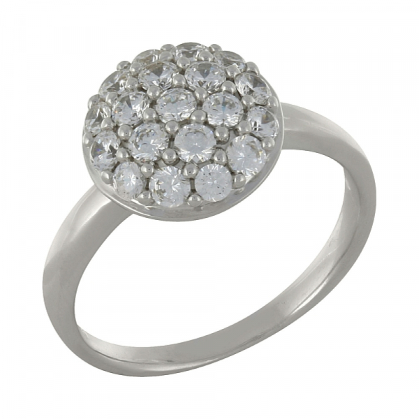 Серебряное кольцо с фианитом № 100241