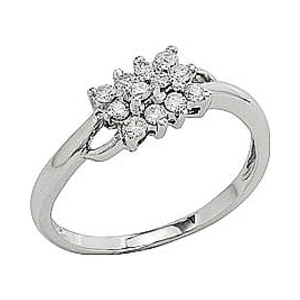 Золотое кольцо с бриллиантом № 81932