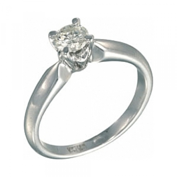 Золотое кольцо с бриллиантом № 114099