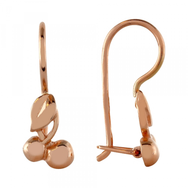 Золотые серьги без камня № 84486