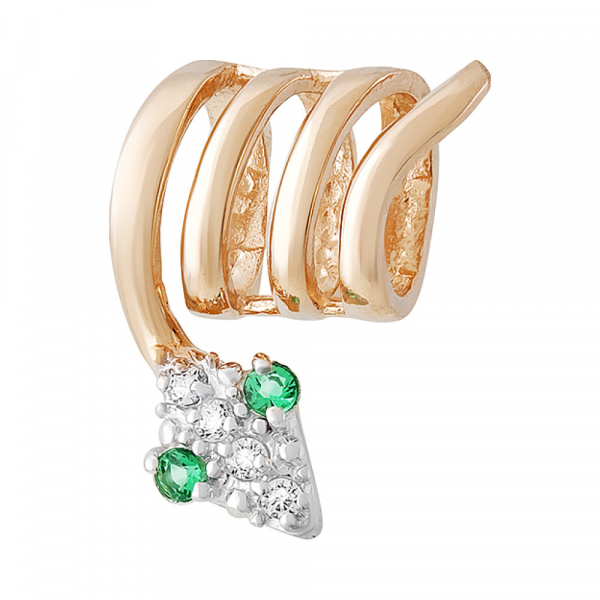 Золотая подвеска с фианитом № 132004