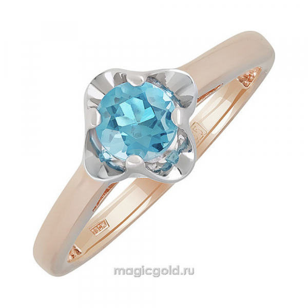 Золотое кольцо с топазом № 139429