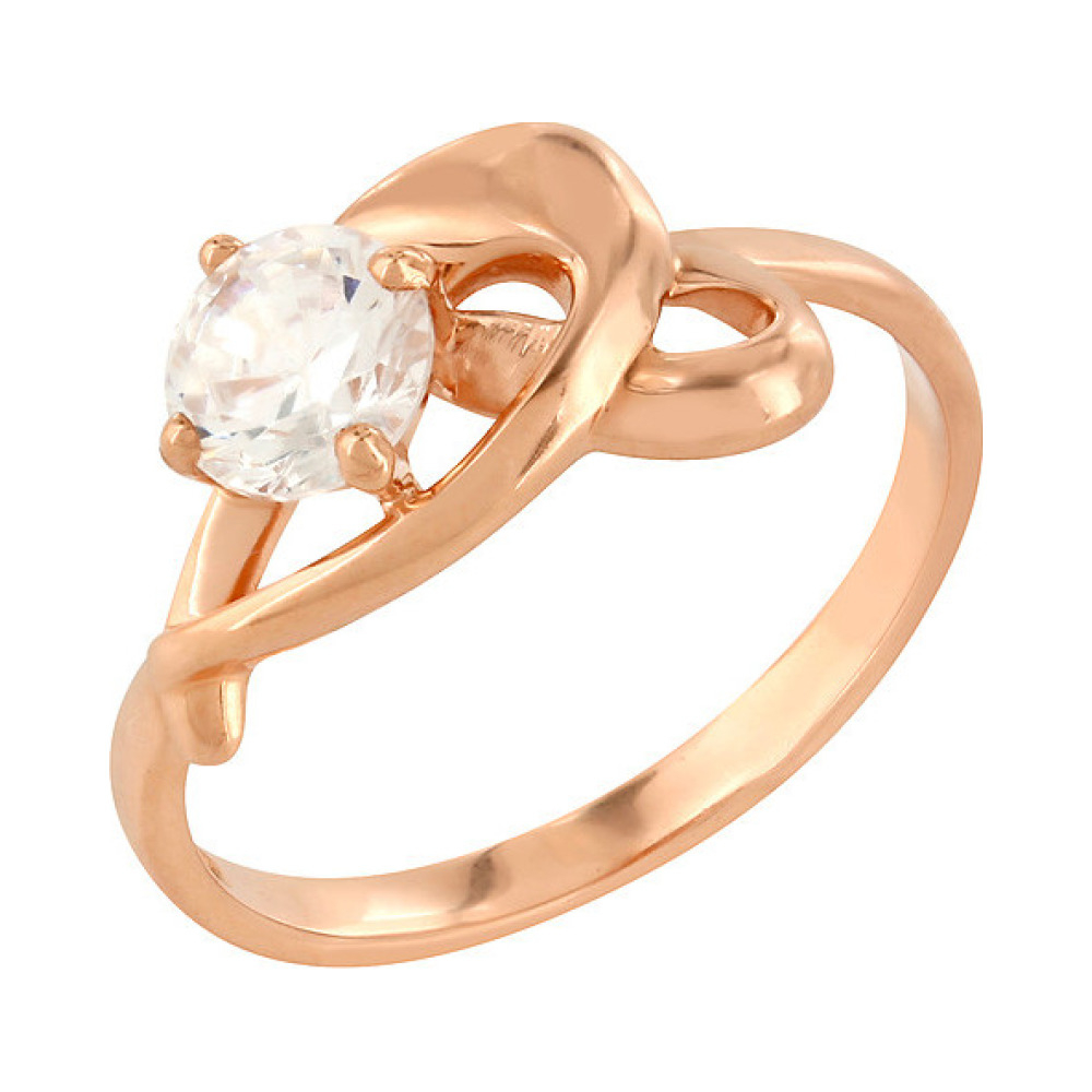 Золотое кольцо с фианитом № 103839