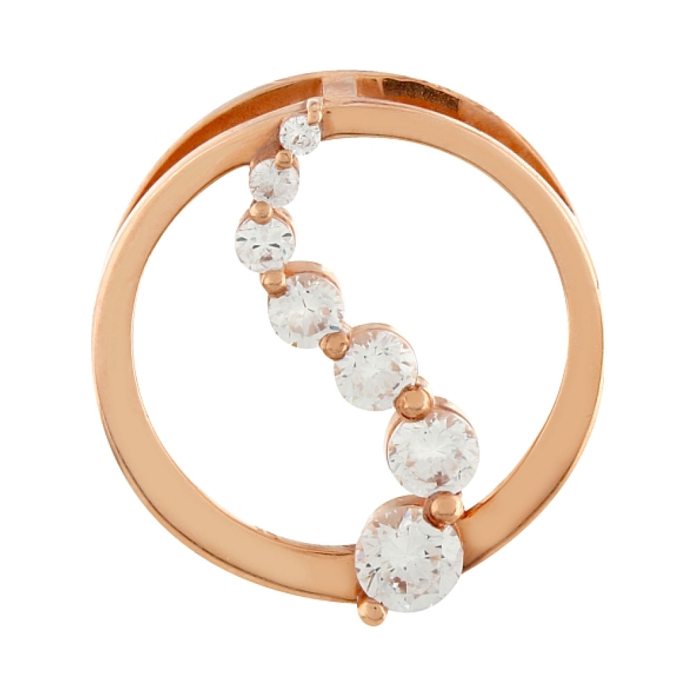 Золотая подвеска с фианитом № 82050