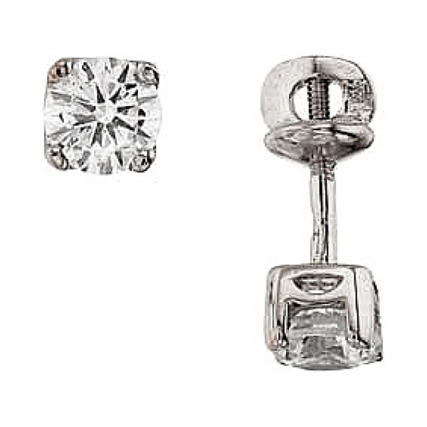 Пуссеты с бриллиантом № 112642