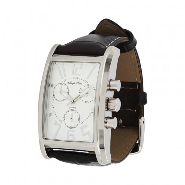 Часы кварцевые Magic Time на черном ремешке № 100679