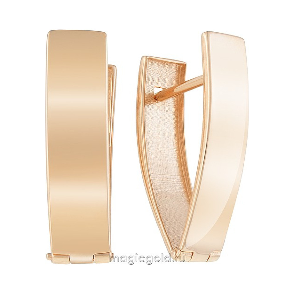 Золотые серьги без камня № 173400