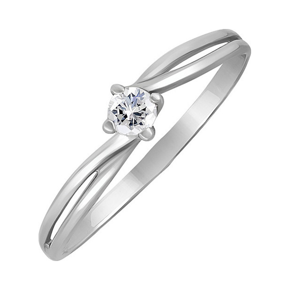 Золотое кольцо с бриллиантом № 106434