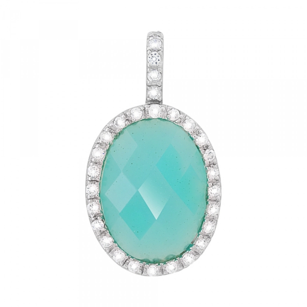 Серебряная подвеска с фианитом № 118149