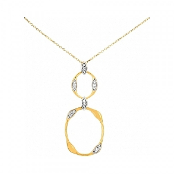  колье с фианитом и золотым покрытием № 108325