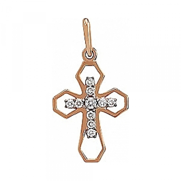 Золотая подвеска с бриллиантом № 74804