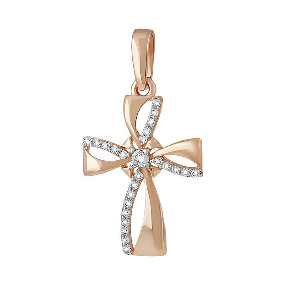 Золотая подвеска с фианитом № 138199