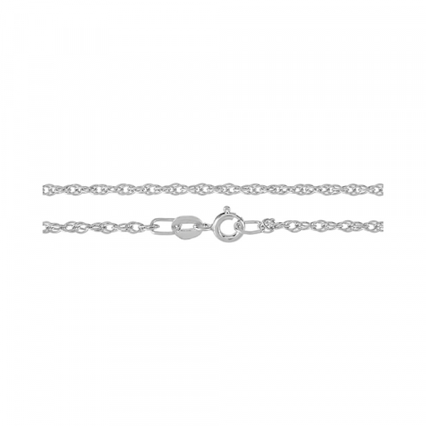 Серебряная цепь кордовая двойная родированная № 124793