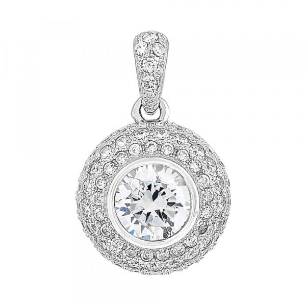 Серебряная подвеска с фианитами № 112731