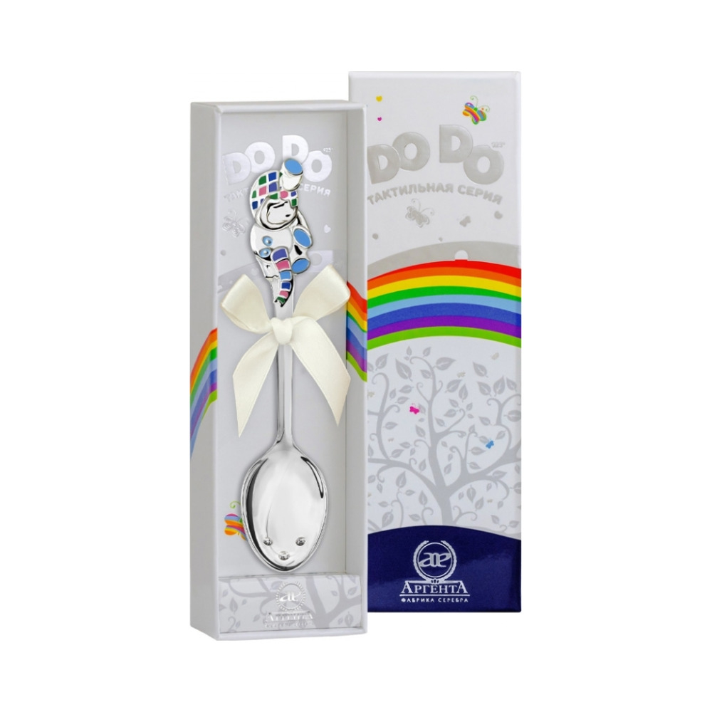 Ложка детская «Слоник» с голубой эмалью DO DO