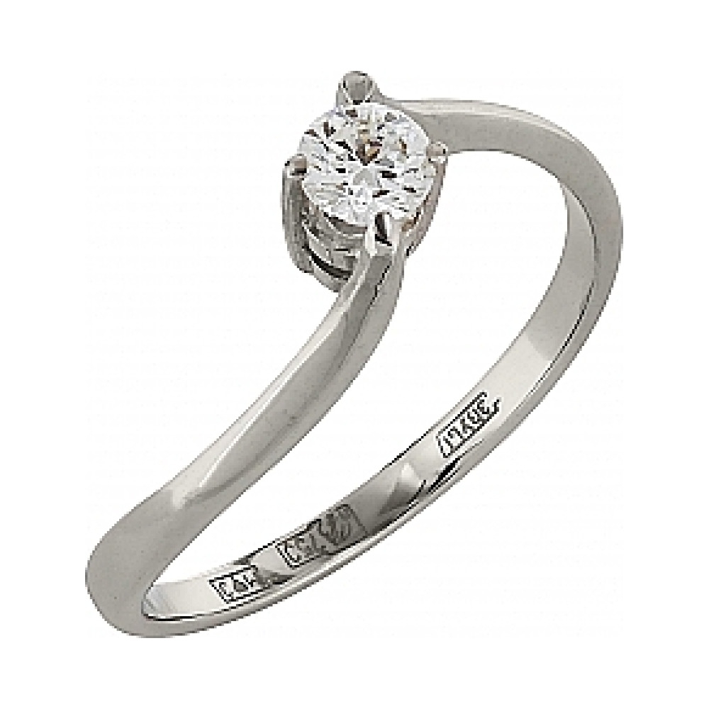 Золотое кольцо с бриллиантом № 102663