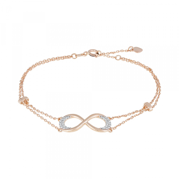 Золотой браслет с фианитами № 129216