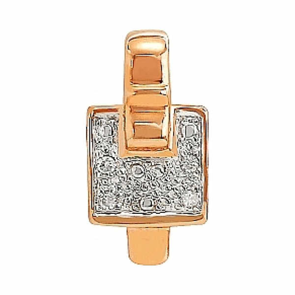 Золотая подвеска с бриллиантом № 83656