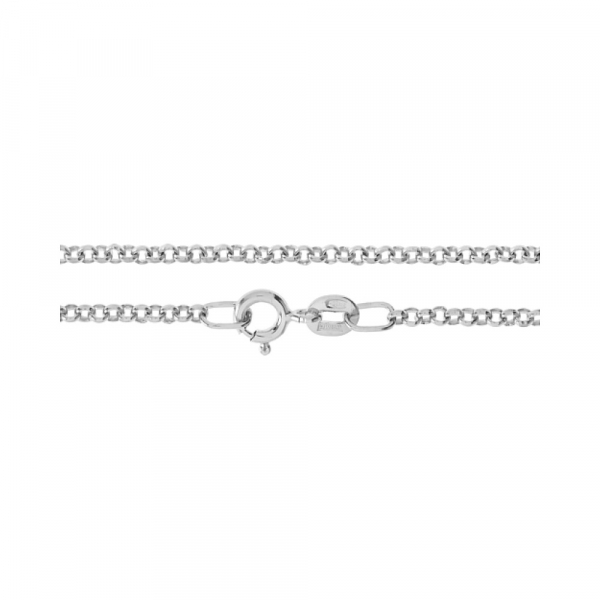 Серебряная цепь гороховая родированная № 109970