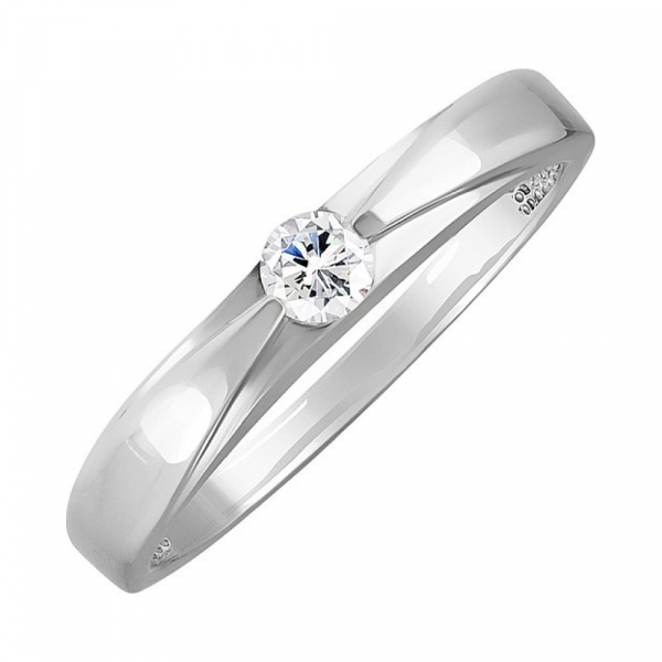 Золотое кольцо с бриллиантом № 105244