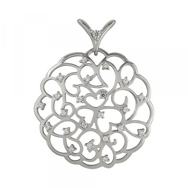 Золотая подвеска с фианитами № 98543