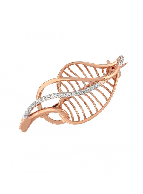 Золотая брошь с фианитами № 103101