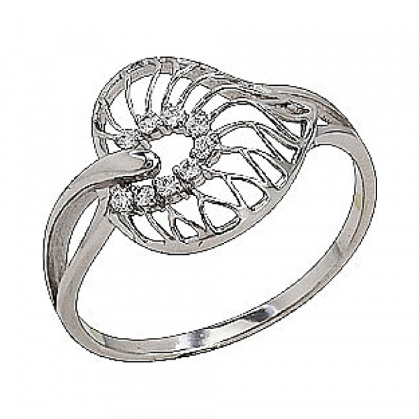 Золотое кольцо с фианитом № 76806