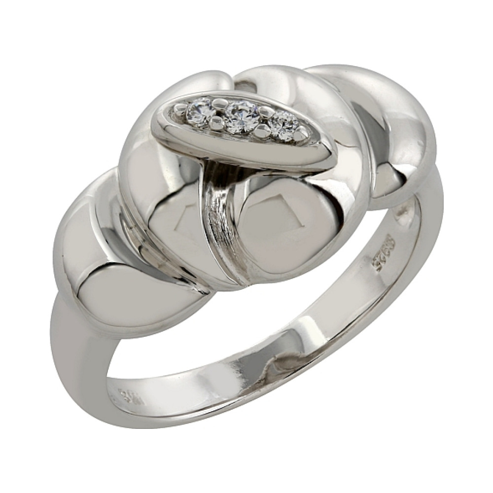 Серебряное кольцо с фианитом № 82787