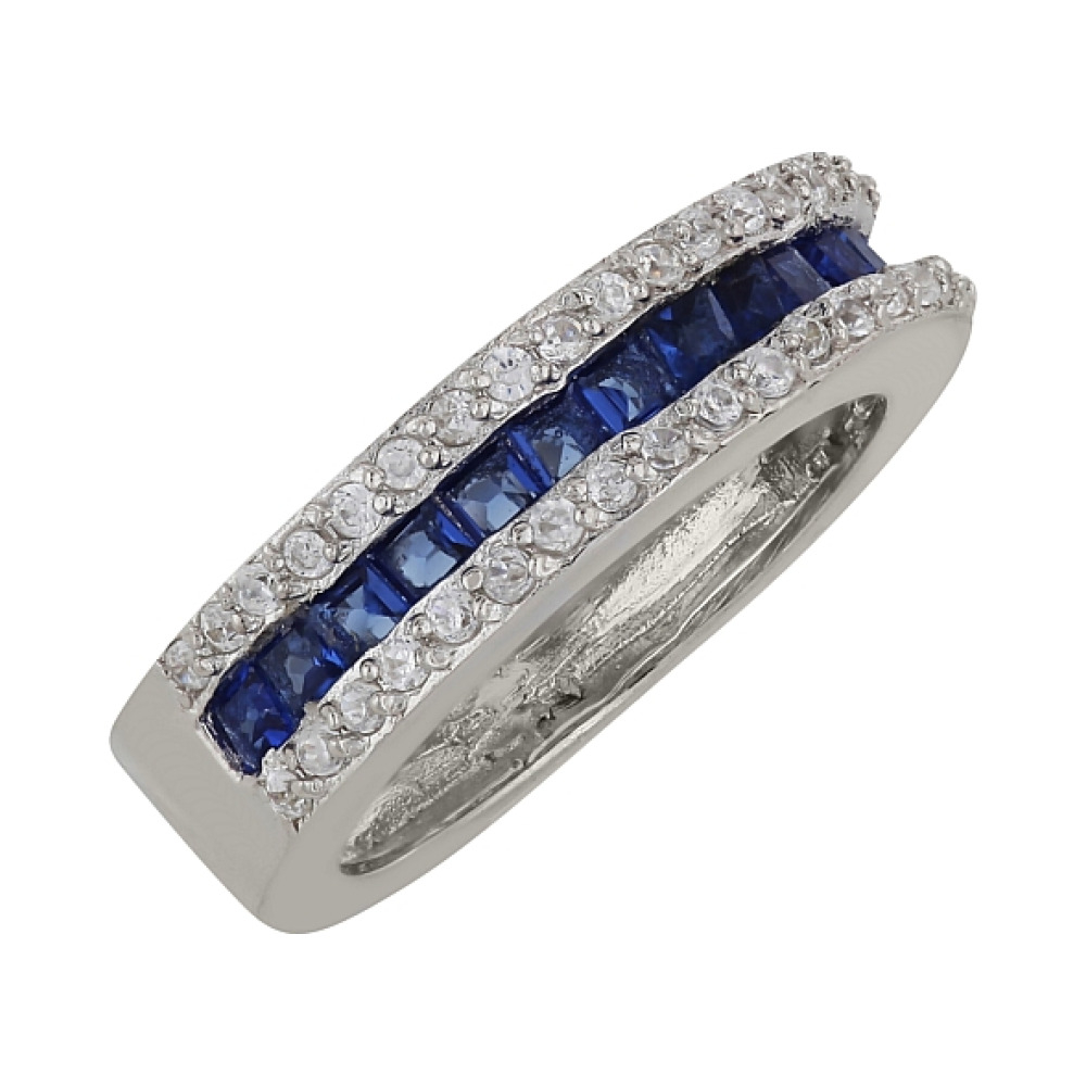 Серебряное кольцо с фианитом № 99595