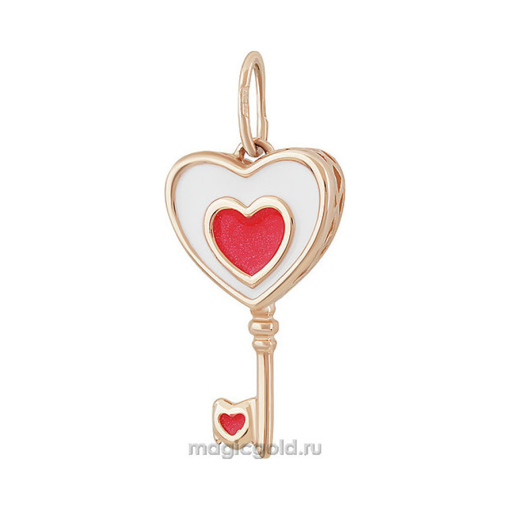 Золотая подвеска с эмалью № 155873