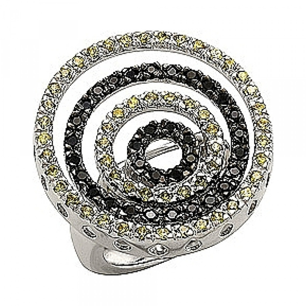 Серебряное кольцо с фианитом № 80557