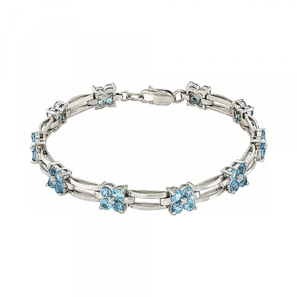 Серебряный браслет с топазом № 105652