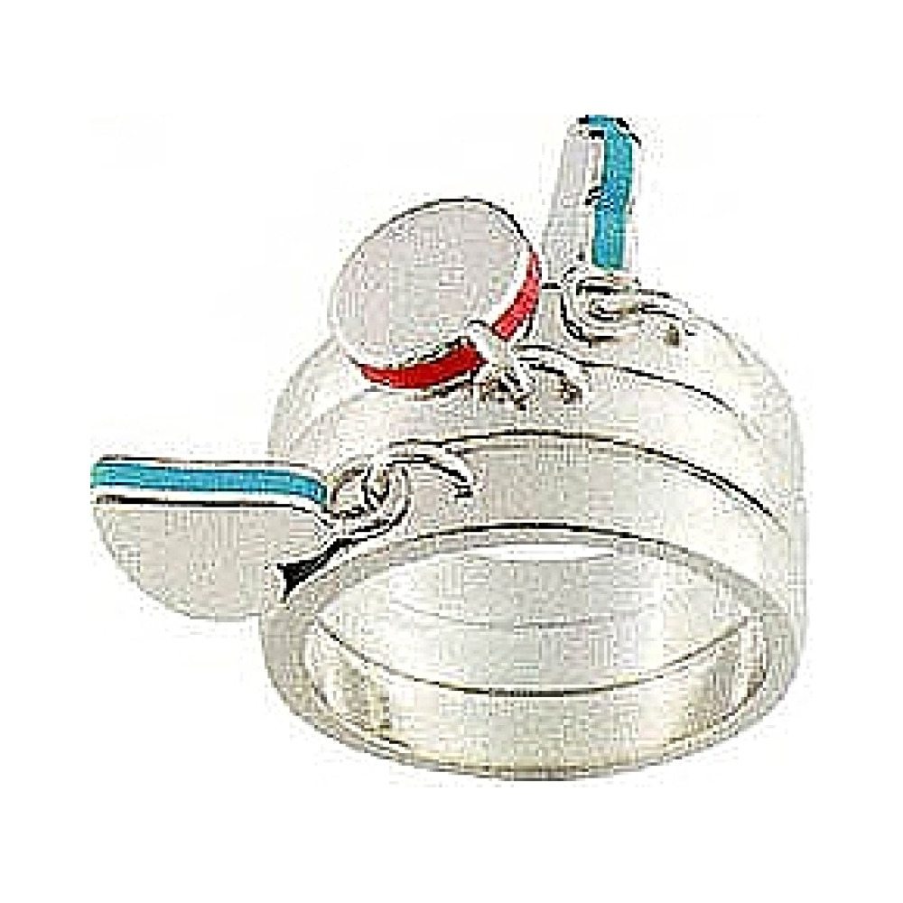 Серебряное кольцо со стеклом № 34826